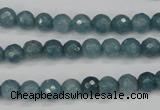 CCN1911 15 inches 6mm faceted round candy jade beads wholesale