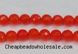 CCN1951 15 inches 6mm faceted round candy jade beads wholesale