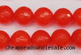 CCN1955 15 inches 14mm faceted round candy jade beads wholesale