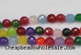 CCN1980 15 inches 4mm faceted round candy jade beads wholesale