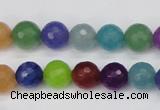 CCN1983 15 inches 10mm faceted round candy jade beads wholesale