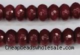 CCN1992 15 inches 8*12mm faceted rondelle candy jade beads wholesale