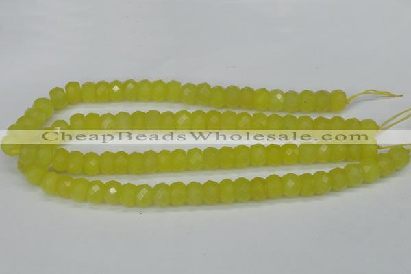 CCN2006 15 inches 8*12mm faceted rondelle candy jade beads wholesale