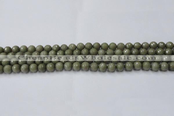 CCN2023 15 inches 6mm faceted round candy jade beads wholesale