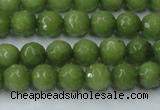 CCN2037 15 inches 6mm faceted round candy jade beads wholesale