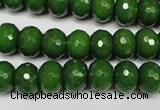 CCN2108 15.5 inches 6*10mm faceted rondelle candy jade beads