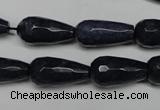 CCN2147 15.5 inches 10*20mm faceted teardrop candy jade beads