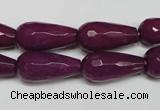 CCN2148 15.5 inches 10*20mm faceted teardrop candy jade beads