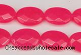 CCN2203 15.5 inches 13*18mm faceted oval candy jade beads