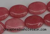 CCN2224 15.5 inches 15*20mm oval candy jade beads wholesale