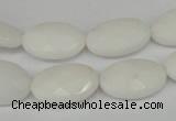 CCN225 15.5 inches 12*18mm faceted oval candy jade beads