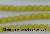 CCN2254 15.5 inches 6mm faceted round candy jade beads wholesale