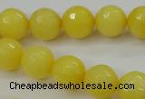 CCN2257 15.5 inches 12mm faceted round candy jade beads wholesale