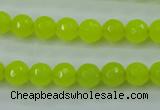 CCN2263 15.5 inches 8mm faceted round candy jade beads wholesale