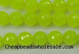 CCN2264 15.5 inches 10mm faceted round candy jade beads wholesale