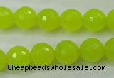 CCN2265 15.5 inches 12mm faceted round candy jade beads wholesale