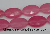 CCN227 15.5 inches 12*18mm faceted oval candy jade beads