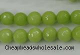 CCN2273 15.5 inches 10mm faceted round candy jade beads wholesale