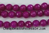 CCN2295 15.5 inches 8mm faceted round candy jade beads wholesale