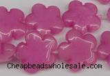 CCN2341 15.5 inches 20mm carved flower candy jade beads wholesale