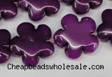 CCN2345 15.5 inches 20mm carved flower candy jade beads wholesale