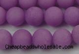 CCN2422 15.5 inches 6mm round matte candy jade beads wholesale