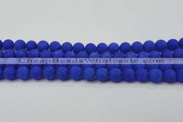 CCN2453 15.5 inches 8mm round matte candy jade beads wholesale