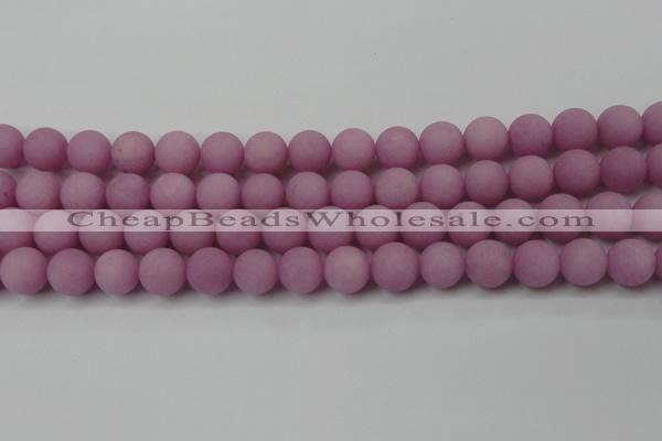 CCN2483 15.5 inches 12mm round matte candy jade beads wholesale