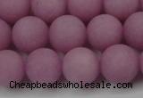 CCN2503 15.5 inches 14mm round matte candy jade beads wholesale