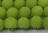 CCN2509 15.5 inches 14mm round matte candy jade beads wholesale