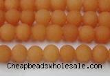 CCN2515 15.5 inches 4mm round matte candy jade beads wholesale