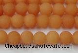 CCN2516 15.5 inches 6mm round matte candy jade beads wholesale