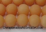 CCN2520 15.5 inches 14mm round matte candy jade beads wholesale