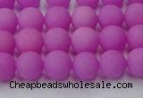 CCN2524 15.5 inches 8mm round matte candy jade beads wholesale