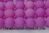 CCN2525 15.5 inches 10mm round matte candy jade beads wholesale