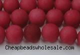 CCN2533 15.5 inches 12mm round matte candy jade beads wholesale