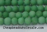 CCN2536 15.5 inches 4mm round matte candy jade beads wholesale