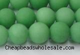 CCN2541 15.5 inches 14mm round matte candy jade beads wholesale