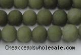 CCN2545 15.5 inches 8mm round matte candy jade beads wholesale