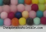 CCN2552 15.5 inches 6mm round mixed color matte candy jade beads