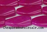 CCN2616 15.5 inches 15*30mm twisted rectangle candy jade beads