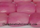 CCN2630 15.5 inches 18*25mm faceted trapezoid candy jade beads