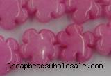 CCN2660 15.5 inches 16mm carved flower candy jade beads wholesale