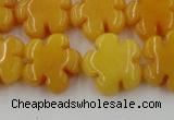 CCN2663 15.5 inches 16mm carved flower candy jade beads wholesale