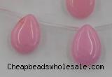 CCN2675 Top-drilled 13*18mm flat teardrop candy jade beads