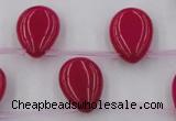 CCN2676 Top-drilled 13*18mm flat teardrop candy jade beads