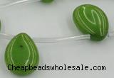 CCN2685 Top-drilled 13*18mm flat teardrop candy jade beads