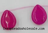 CCN2701 Top-drilled 18*25mm flat teardrop candy jade beads