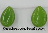 CCN2702 Top-drilled 18*25mm flat teardrop candy jade beads