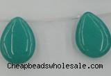 CCN2703 Top-drilled 18*25mm flat teardrop candy jade beads